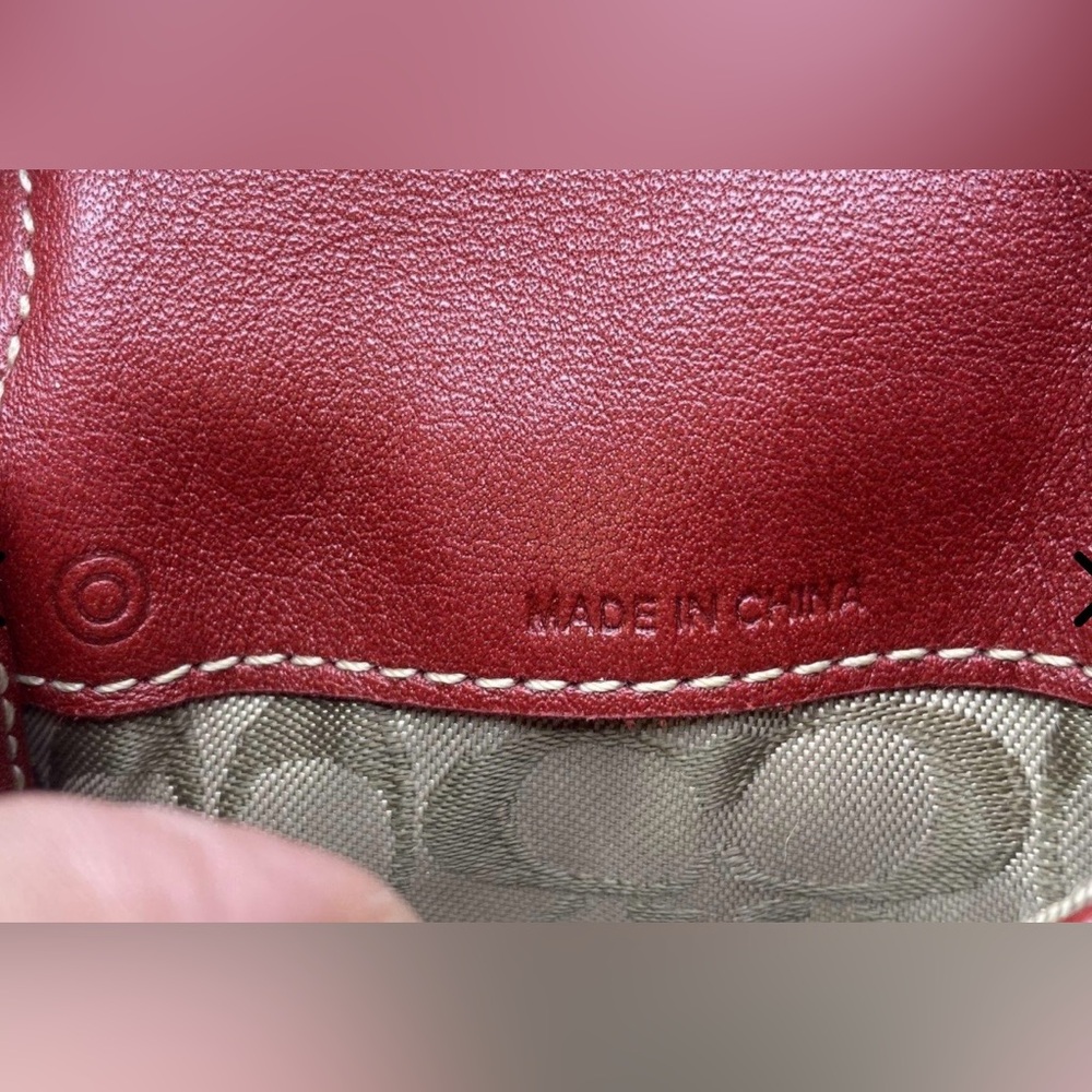 Vintage Coach Red Leather Wristlet with Tassel - Picture 6 of 6